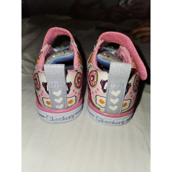 SKECHERS TWINKLE TOES Girls Light Up Shoes Sneakers Toddler Sz.6 unicorn - Picture 3 of 6